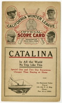 Circa 1920-21 California Winter League Program Featuring Cobb, Hornsby, Sisler, and Heilmann On Cover